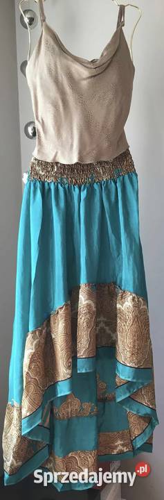 Spódnica BOHO asymetryczna 5 kolorów z jedwabiu Białystok