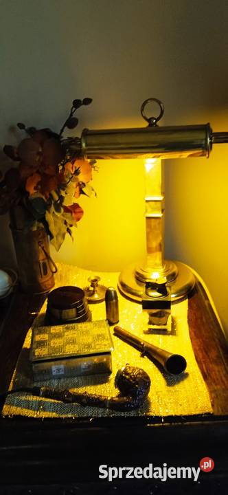 Mosiężna lampa gabinetowa bankierska Kraków sprzedam