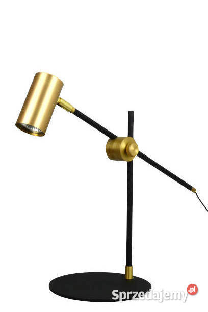Lampa biurkowa GYLLENE złoty czarny metal kujawsko-pomorskie Nowe