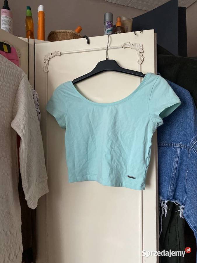 Top miętowy House wycięte plecy XS Kraków