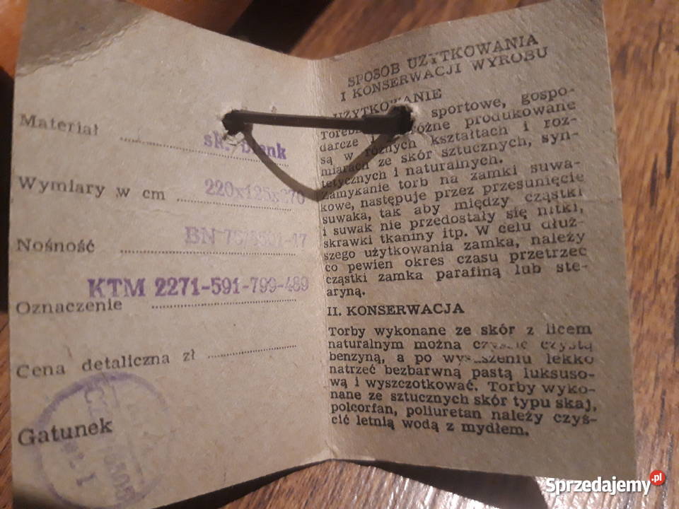 Torebka damska skórzana nowa PRL vintage Kielce