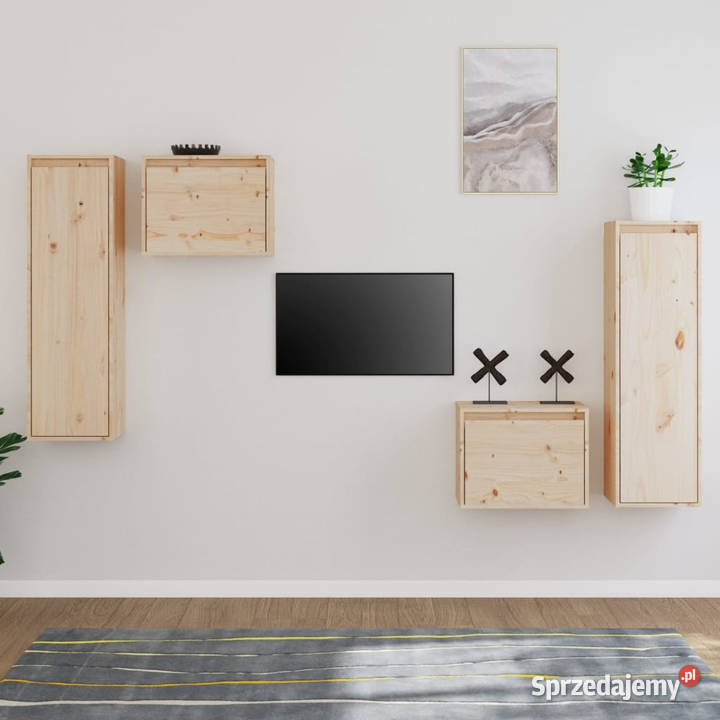 Szafki pod TV 4 lite drewno sosnowe WM3100249