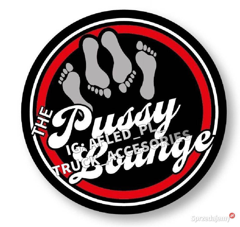 Naklejka wlepka PUSSY 80mm full color druk folia Naklejki Kobierno