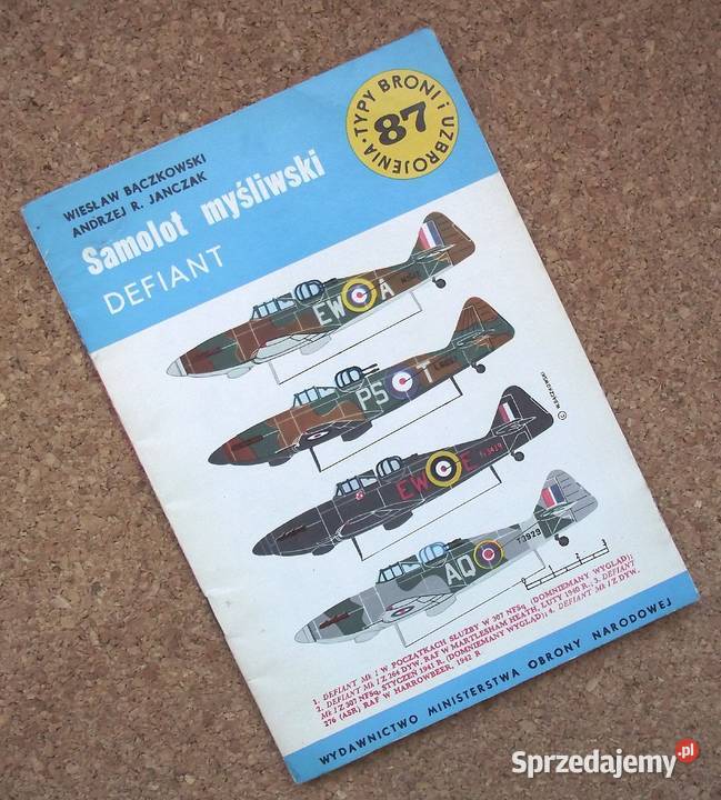 W Bączkowski Samolot myśliwski Defiant Warszawa