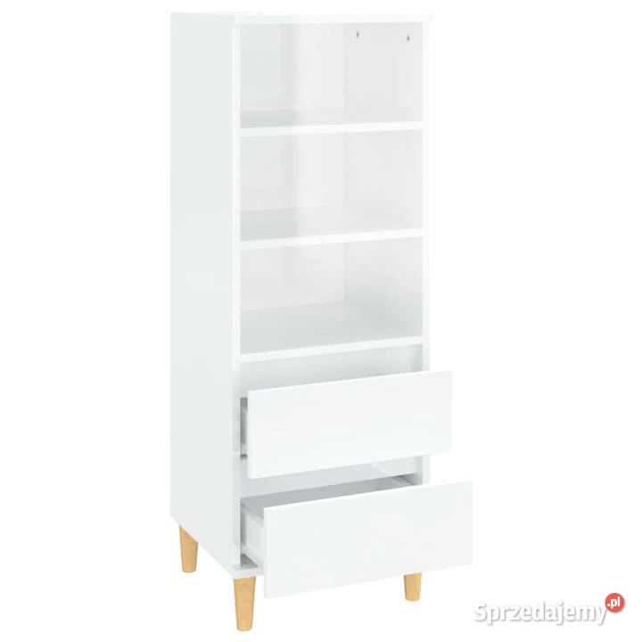 Wysoka szafka biała z połyskiem 40x36x110 Warszawa