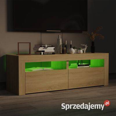 vidaXL Szafka pod TV z oświetleniem LED dąb Warszawa