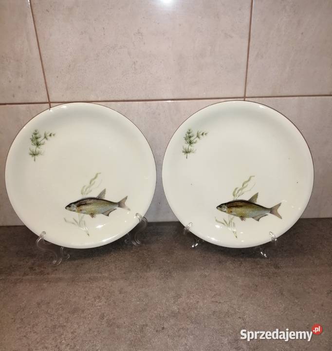 talerze z rybą porcelana Scherzer Bavaria 2 Siemianowice Śląskie sprzedam