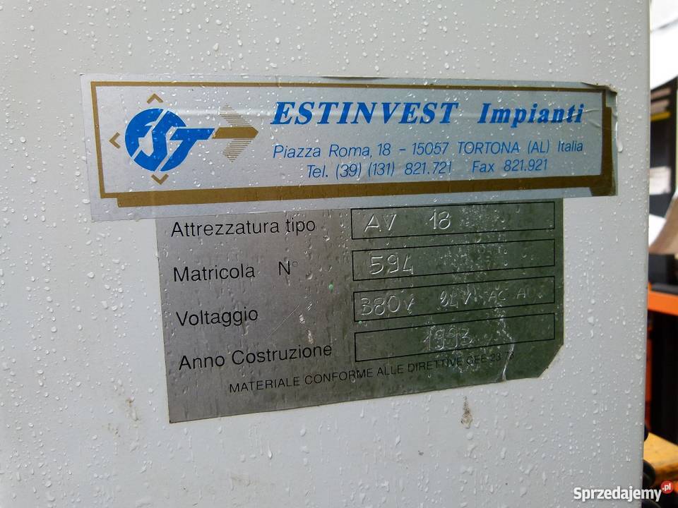 Włoska owijarka do palet Paleciarka Strzeczarka Łańcut