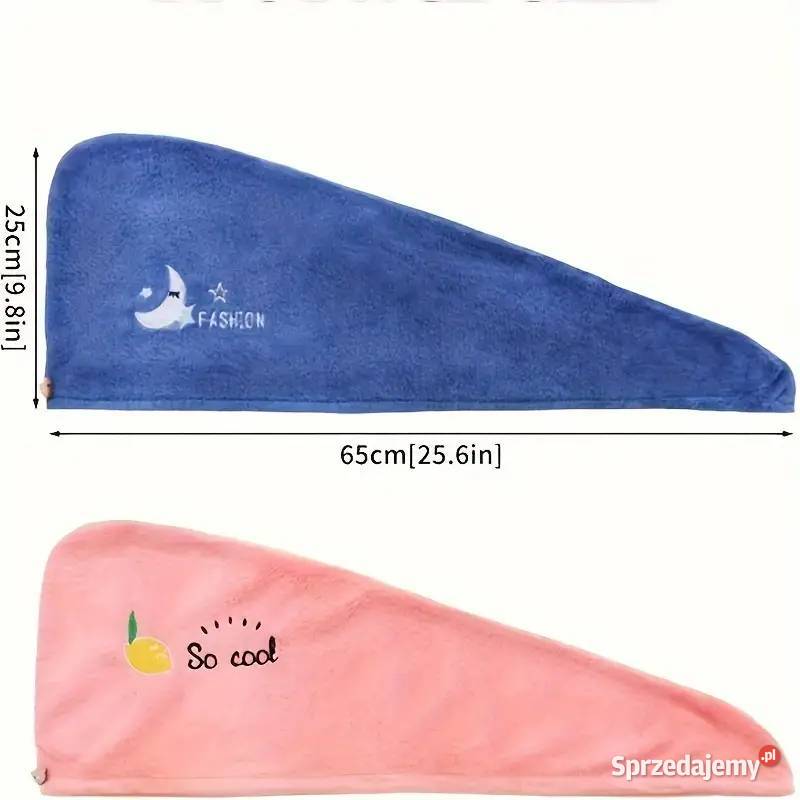 Ręcznik do włosów Turban Szybkoschnący Niebieski Kosmetyka i fryzjerstwo Płock
