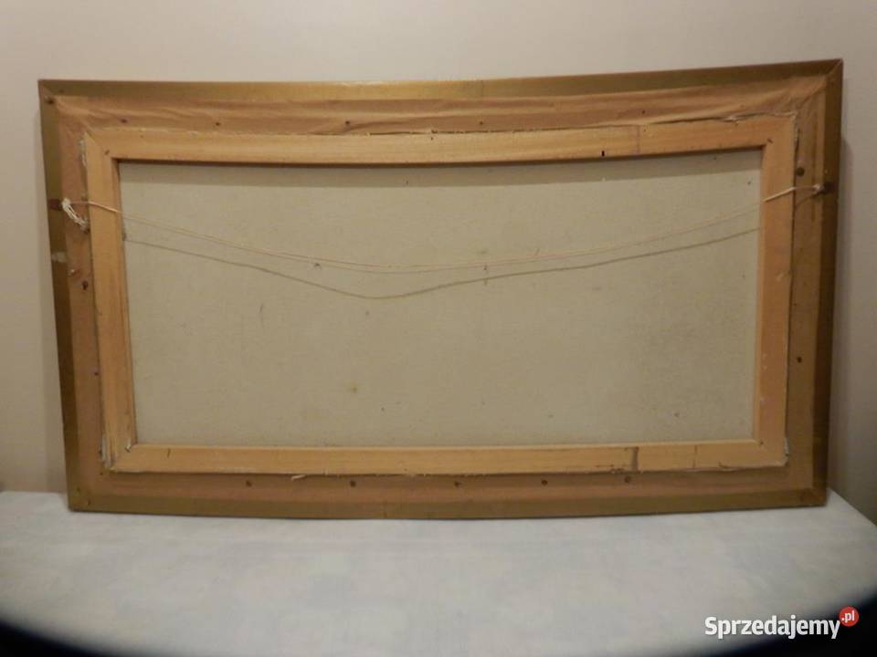 vintage obraz olejny na płótnie pejzaż górski