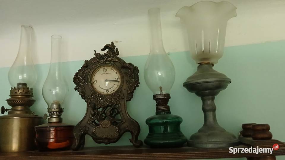 Stara mosiężna lampa naftowa Oświetlenie Kraków