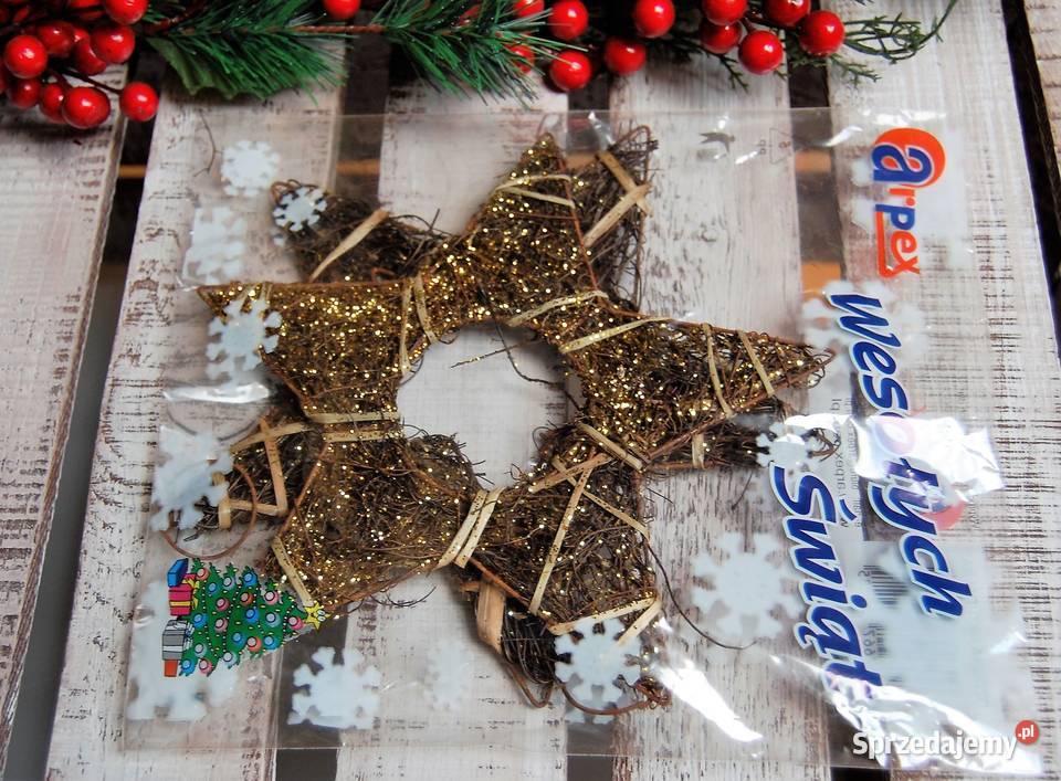 Gwiazda gwiazdka pleciona ozdoba naturalna Arpex Lublin