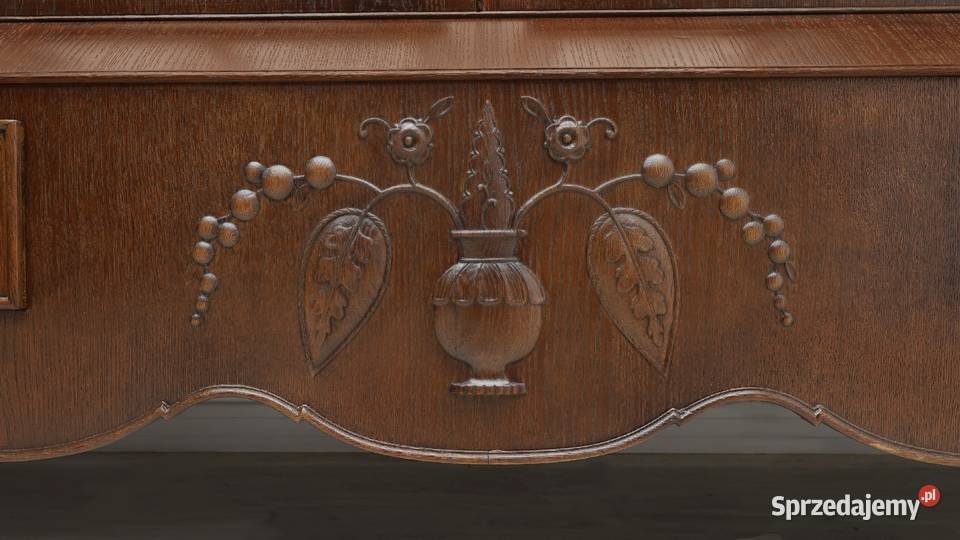 Zabytkowa dębowa biblioteka z lat 20tych Jerka