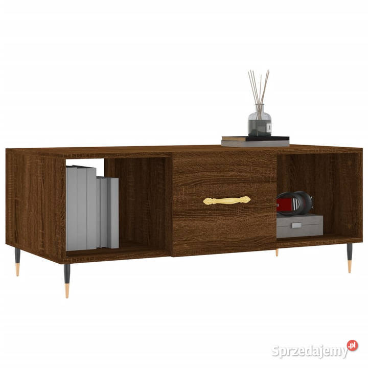 Stolik kawowy brązowy dąb 102x50x40 WM829283 Warszawa sprzedam