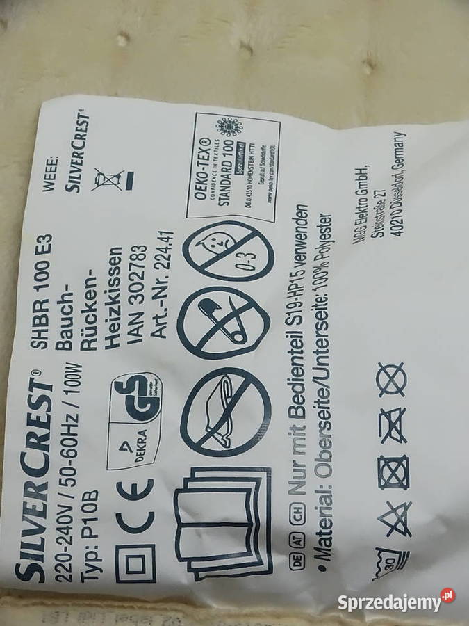 Poduszka Elektryczna SilverCrest Pas Na Brzuch I lubelskie Biłgoraj