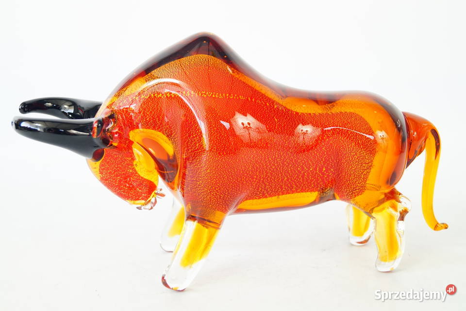 Figura Murano style BYK BYCZEK czerwony giełda Gizałki sprzedam