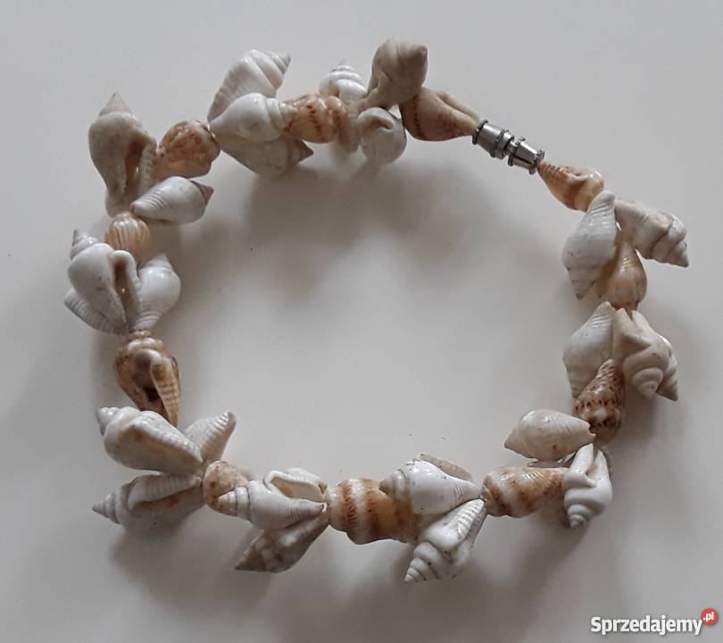 Bransoletka z drobnych muszelek zapinana Warszawa