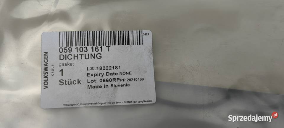 059103161T Audi OE uszczelka pokrywa Rożnów sprzedam