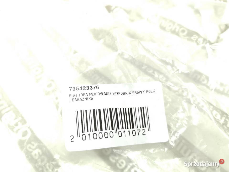 MOCOWANIE PÓŁKI BAGAŻNIKA PRAWE FIAT IDEA 0312 osobowe