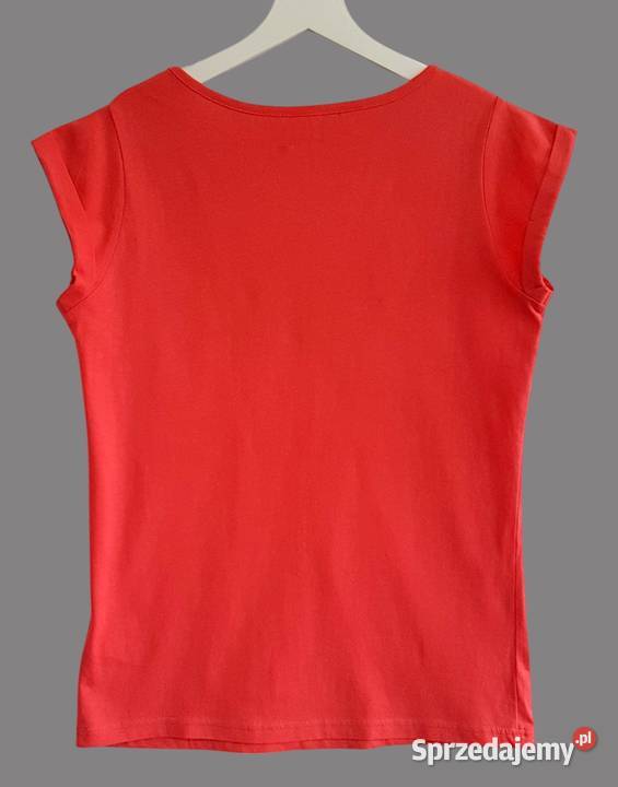 Damska bluzka czerwona z krótkim rękawem Chrzanów