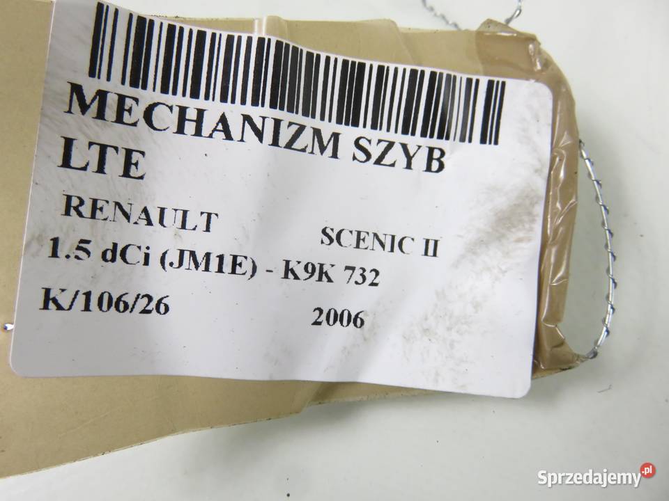 PODNOŚNIK SZYBY LEWY TYLNY RENAULT SCENIC II