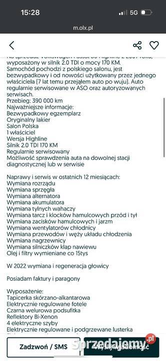 Volkswagen Passat b6 2007r 20 diesel 170KM Volkswagen kujawsko-pomorskie