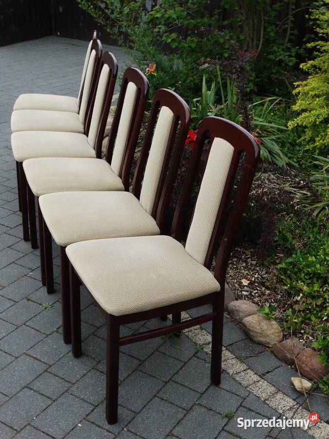 Komplet 6 eleganckich krzeseł Styl Klasyczny Krzesła Biłgoraj sprzedam