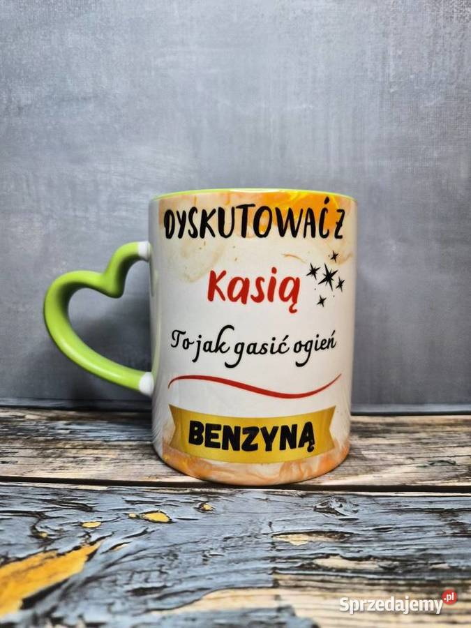 Foto kubek z tekstem Dyskutować z imię to gasić Kubki Warszawa