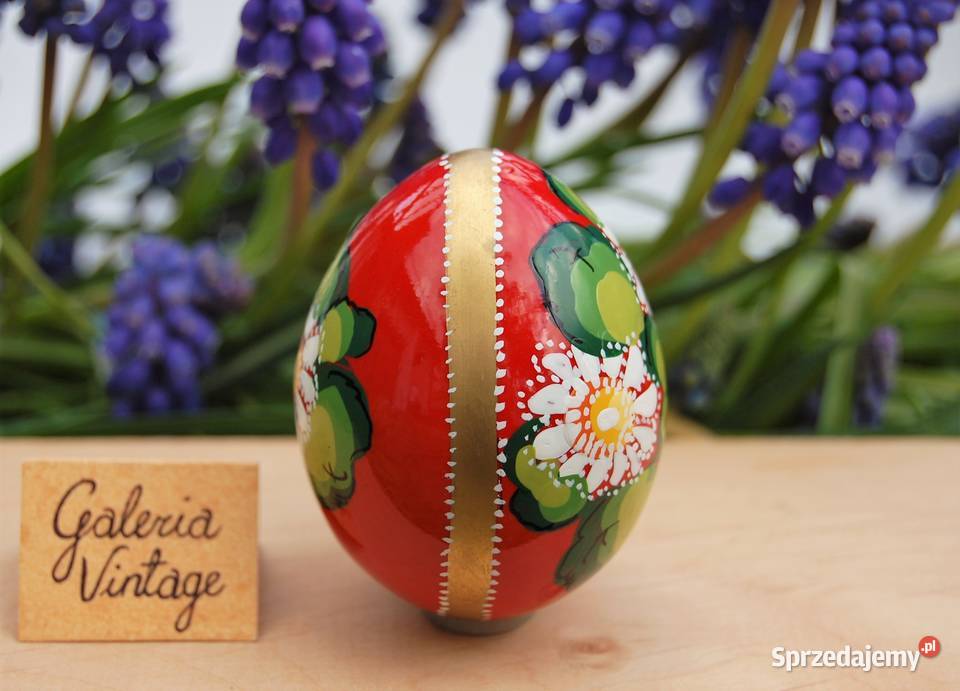 Drewniana pisanka rosyjska Rosja kwiaty Lublin