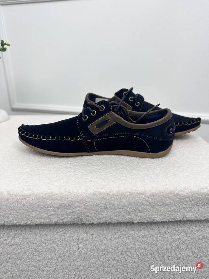 Buty męskie półbuty mokasyny sznurowane 4045 Poznań