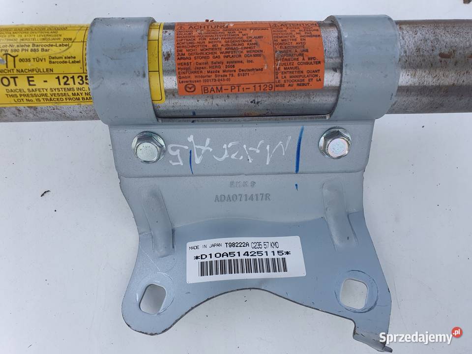 Mazda 5 Premacy II PRAWA KURTYNA POWIETRZNA Rudka