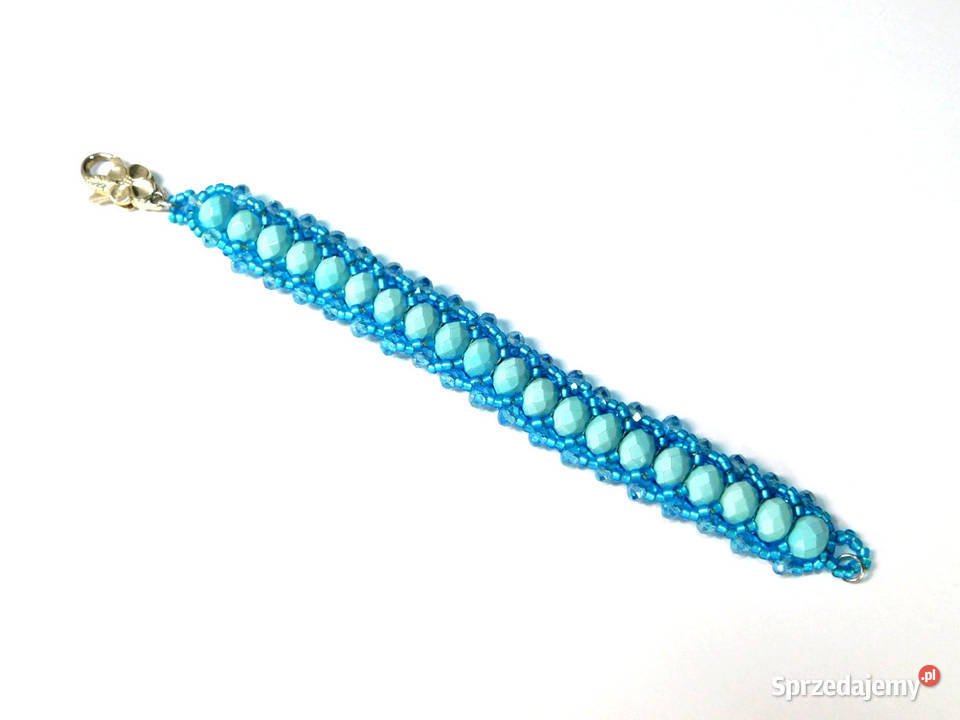 Kryształowa bransoletka mieniąca się błękitna Pozostałe Dębogórze