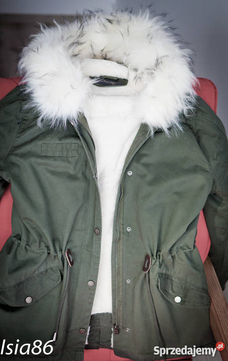 Kurtka Parka Eco FutroKhakiArmy Green Zimowa