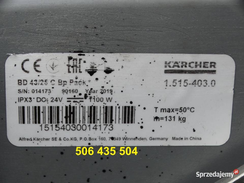 Szorowarka Karcher BD 4325 C Bp Pack 2019 mazowieckie sprzedam