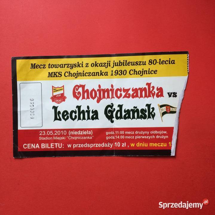 1945 Bilet Chojniczanka Lechia Gdańsk zachodniopomorskie