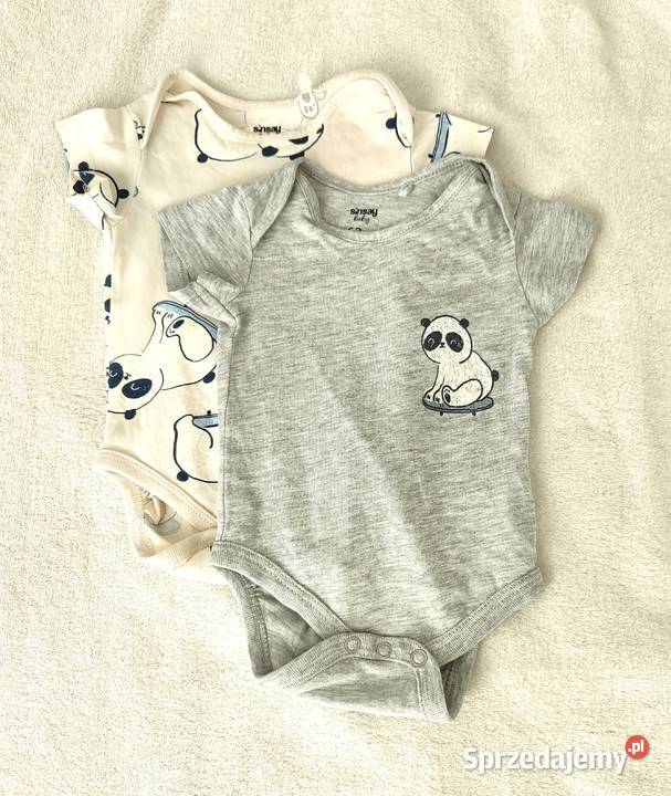 Body niemowlęce 62 Sinsay bawełna pandy panda chłopiec Szczecin