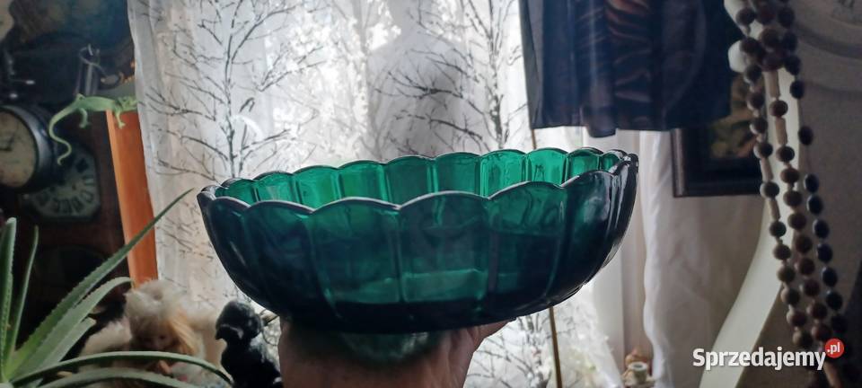 szmaragdowa misa ciężka Diana z jeleniem sprzedam