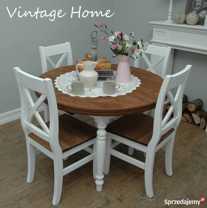 Prowansja stół rozkładany producenta shabby chic 110cm Poznań