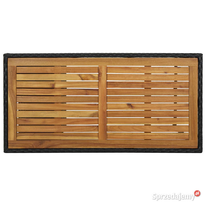 Stolik barowy z półką czarny 120x60x110