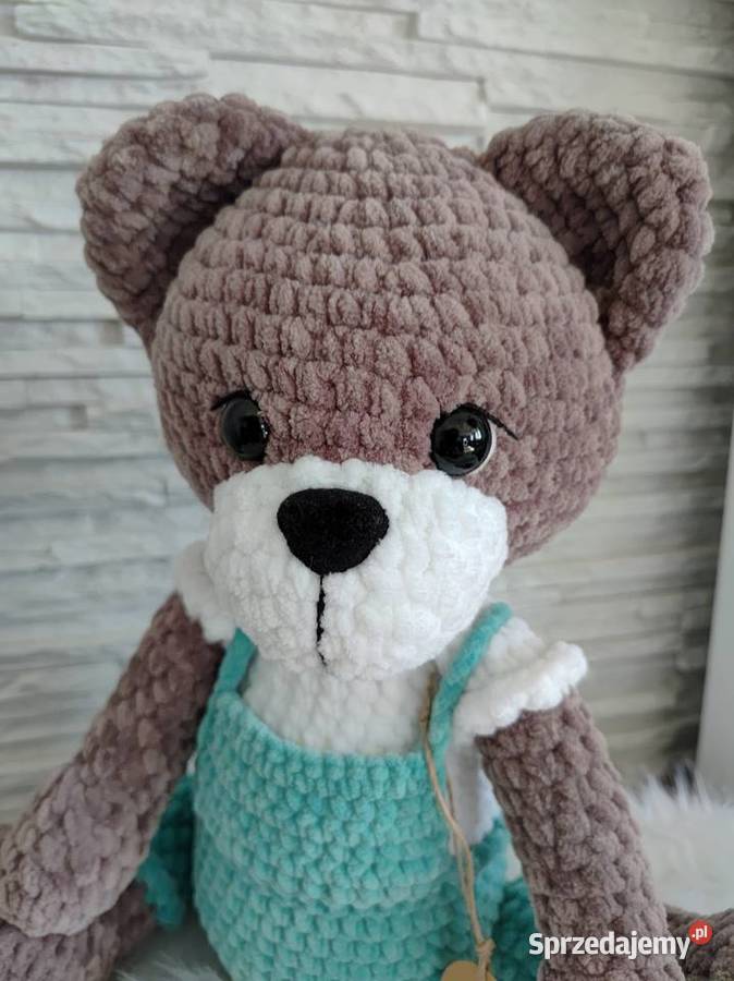 Miś handmade szydełkowy DOSTĘPNY RĘKI Myszków