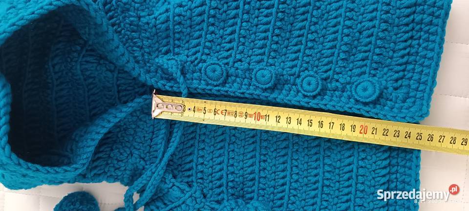 Sweterek niemowlaka rękodzieło bubbles pompony Szczecin