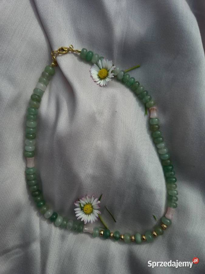 Naszyjnik agat mszysty zielony leśny vibe śląskie Rybnik