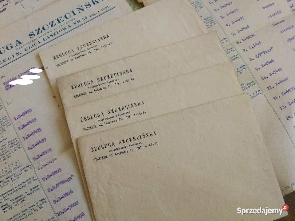 Dyplomy Stocznia Szczecińska Żegluga PŻM wyciągi Szczecin