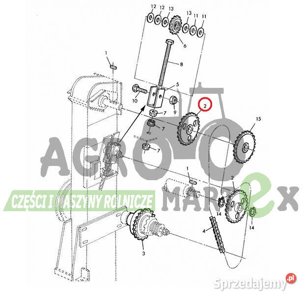 AZ49247 KOŁO ŁAŃCUCHOWE Z29 JD