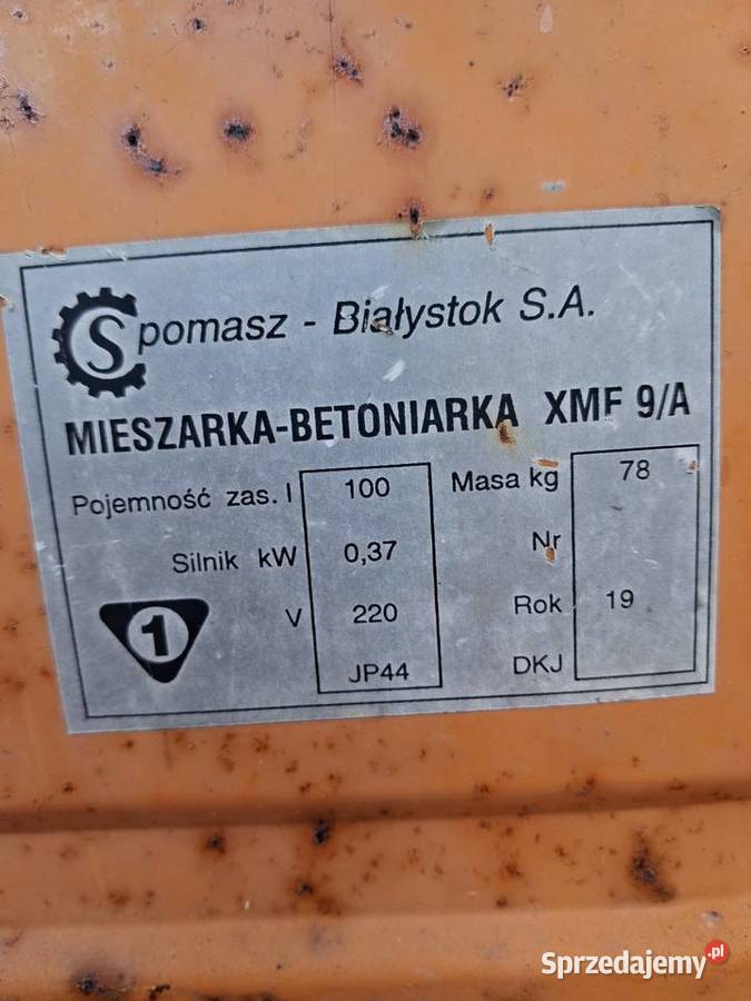 Betoniarka używana działającą Pruszcz Gdański