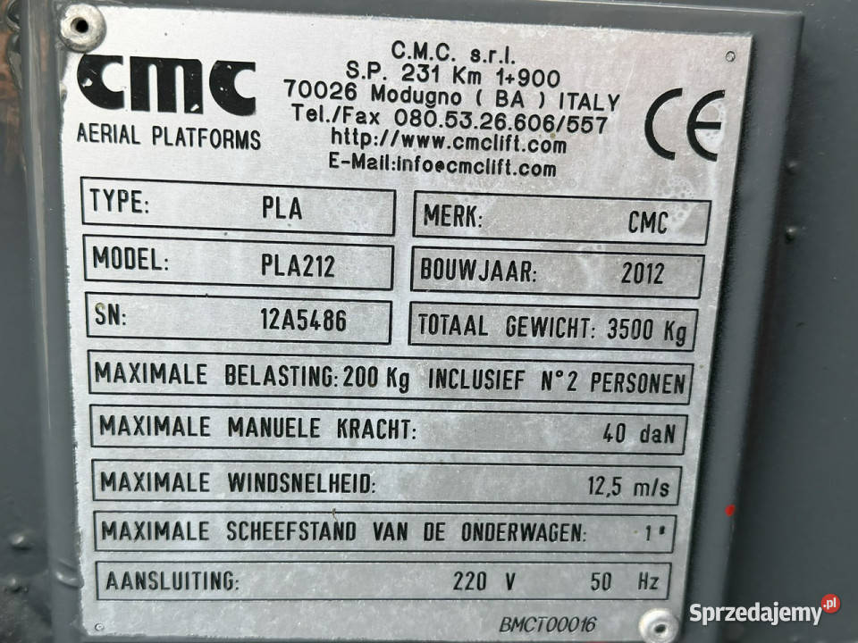 Renault Maxity Podnośnik Koszowy 21m CMC PLA 212 świętokrzyskie sprzedam