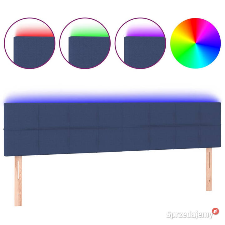 Zagłówek do łóżka z LED niebieski 180x5x7888 Warszawa