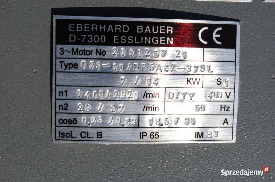 Motoreduktor dwubiegowy 714kw 2957obrmin Pozostałe lubuskie Kargowa