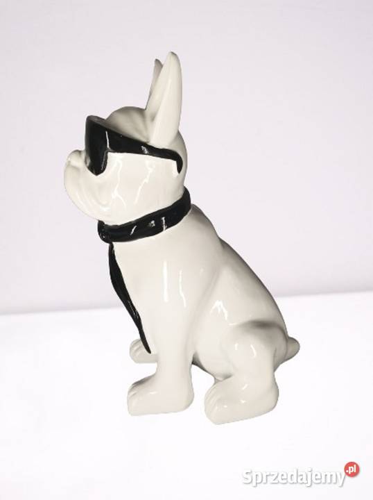 Figura Dekoracja Pies Buldog w Okularach Kraków