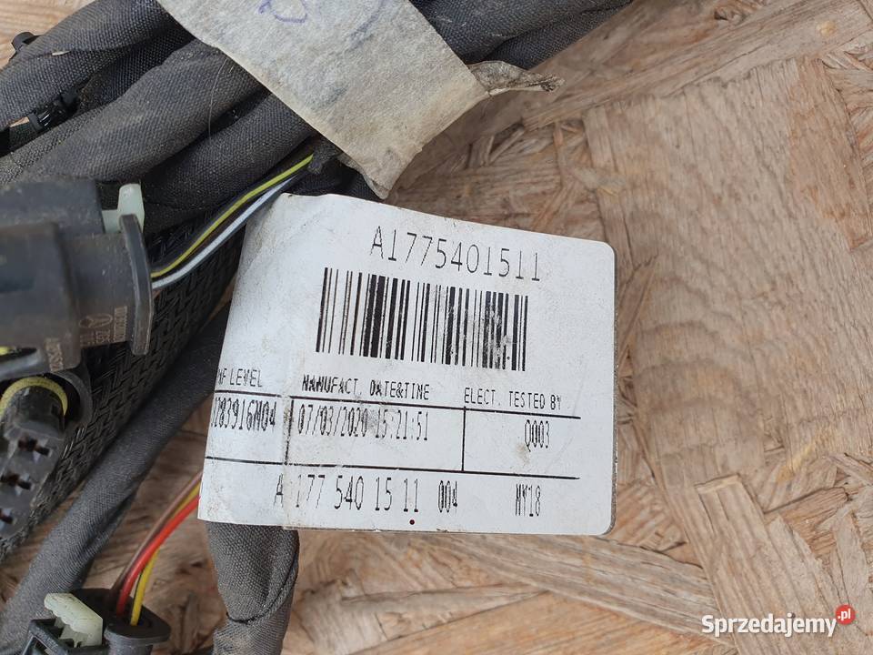 MERCEDES W177 WIĄZKA INSTALACJA PDC TYŁ wielkopolskie Międzychód sprzedam